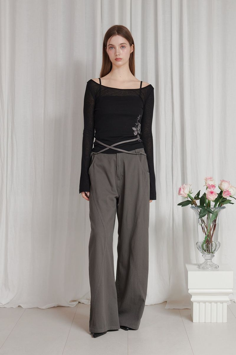 PAIN OR PLEASURE（ペインオアプレジャー）の「LIV PANTS khaki grey（Pants）」