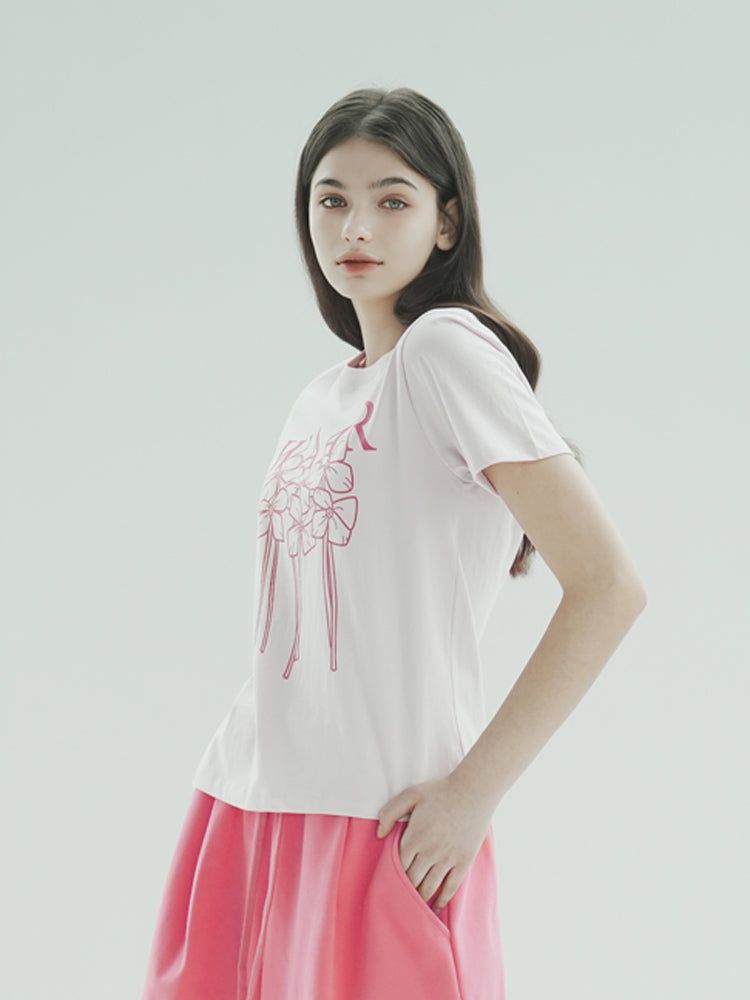 T1009 W FLOWER T-SHIRT_PINK
