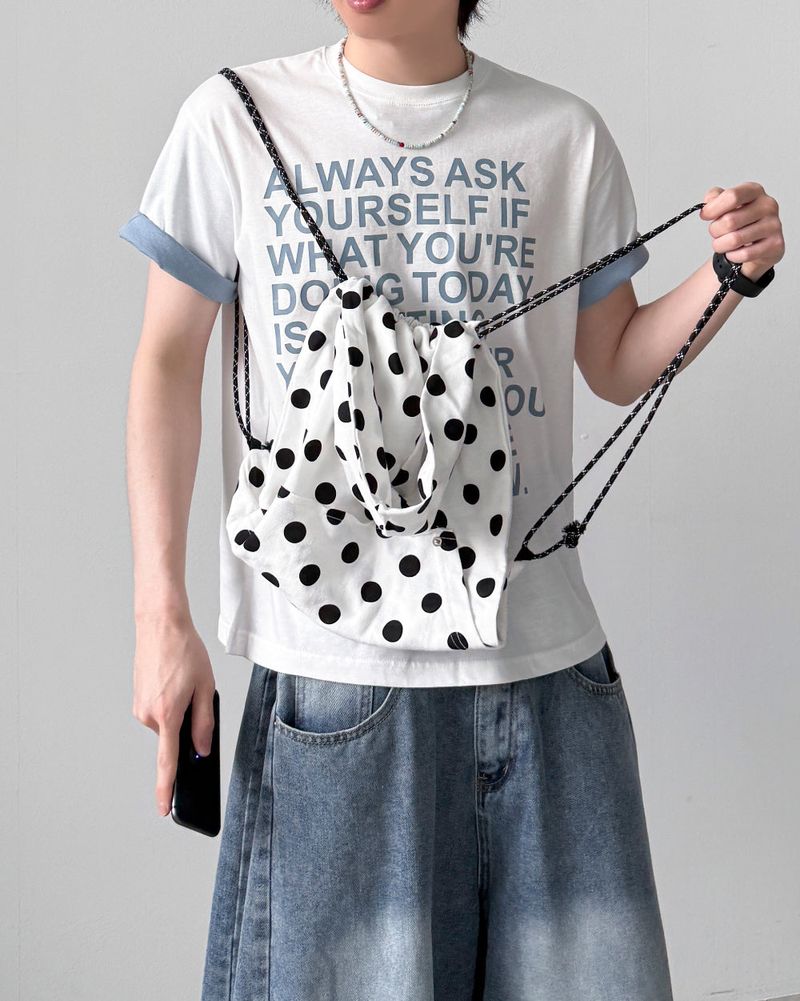 YOURNUS（ユアナス）の「Peeling Dot Hood Bag（Bags）」