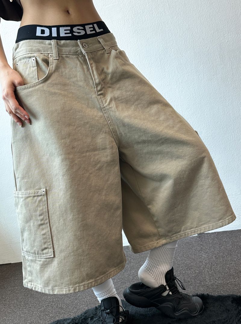 Double Ring Cargo Rivet Cotton Bermuda Shorts 3color