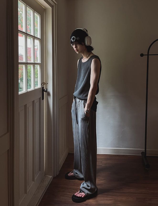 Frank pigment waffle tank top