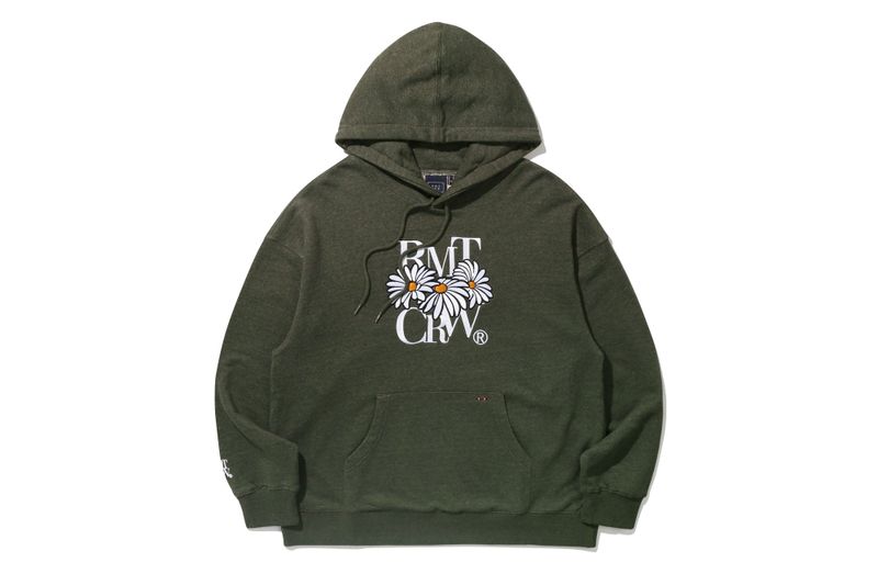 OXEYE DAISY HOODIE_MELANGE KHAKI