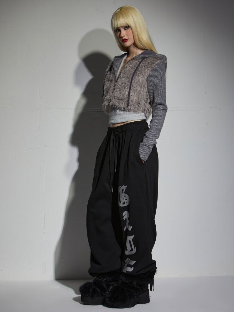 ANGORA FUR ZIP-UP