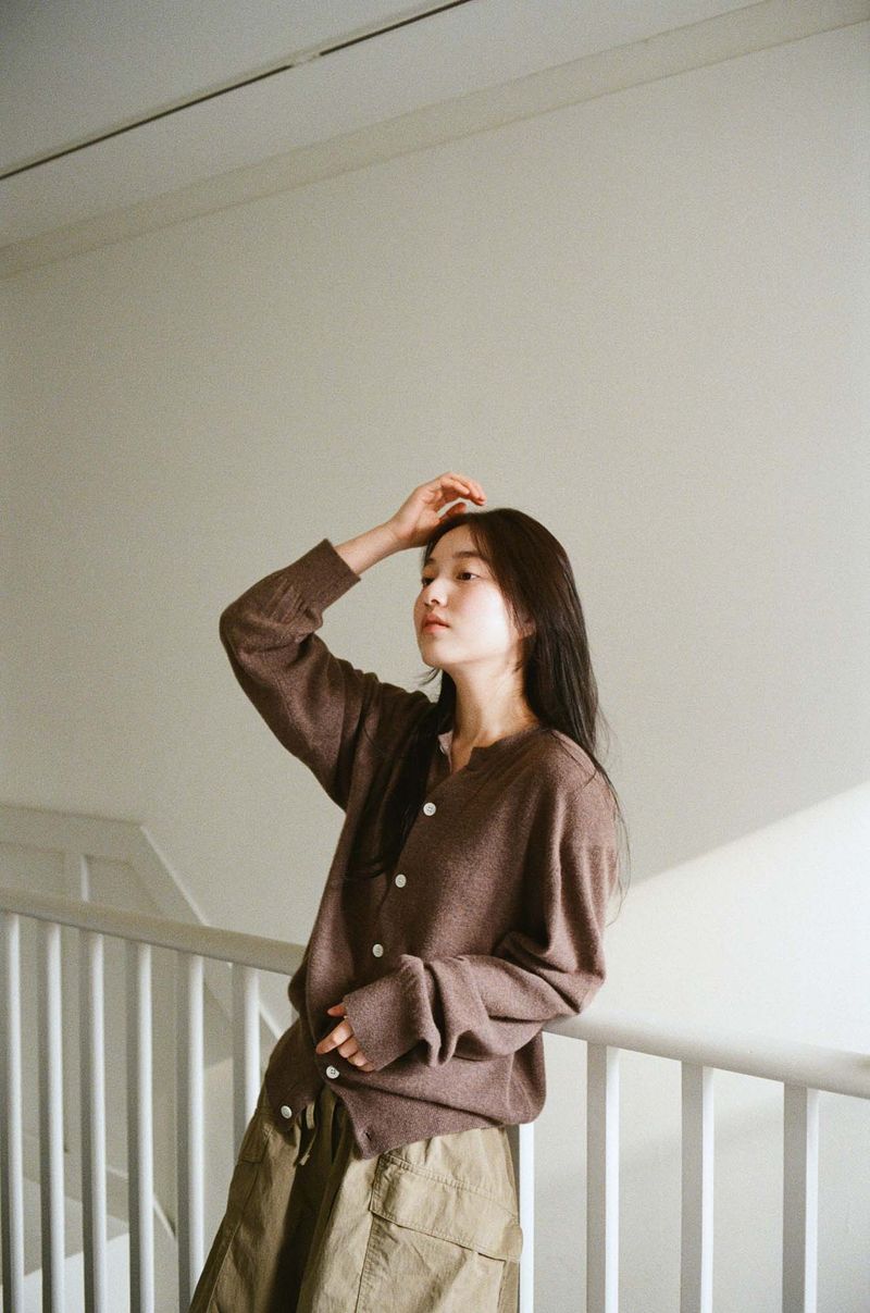 Cash Blend Knit Cardigan (Brown)