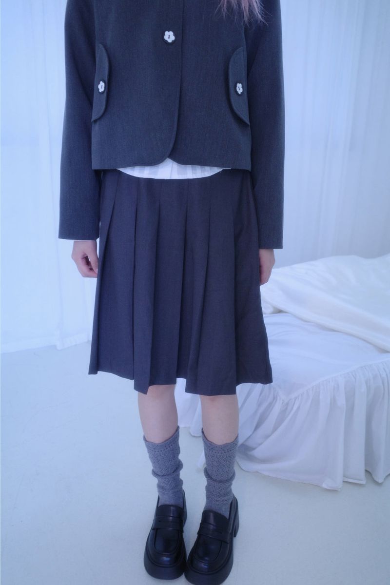 Mori knit knee socks (2color)