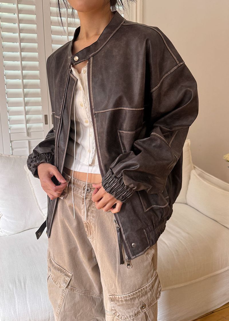 eon（イオエン）の「NON COLLAR LEATHER JACKET（Jackets/Outerwear）」