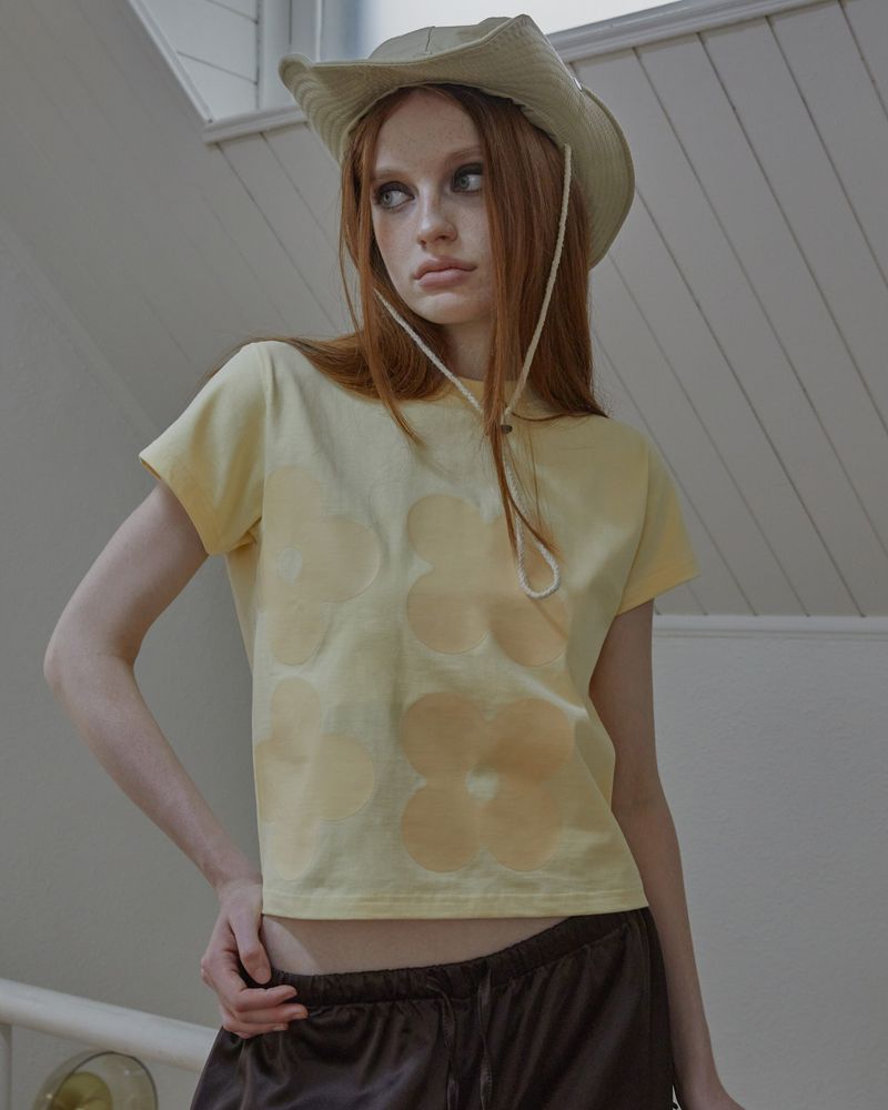 printing logo basic top / lemon