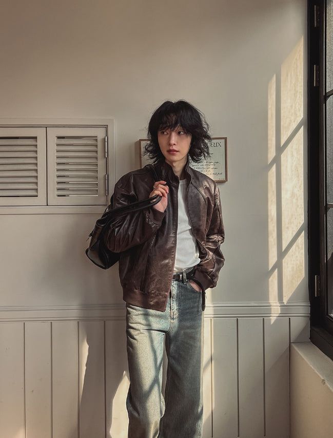 Ito Two Way Crack Leather Jacket