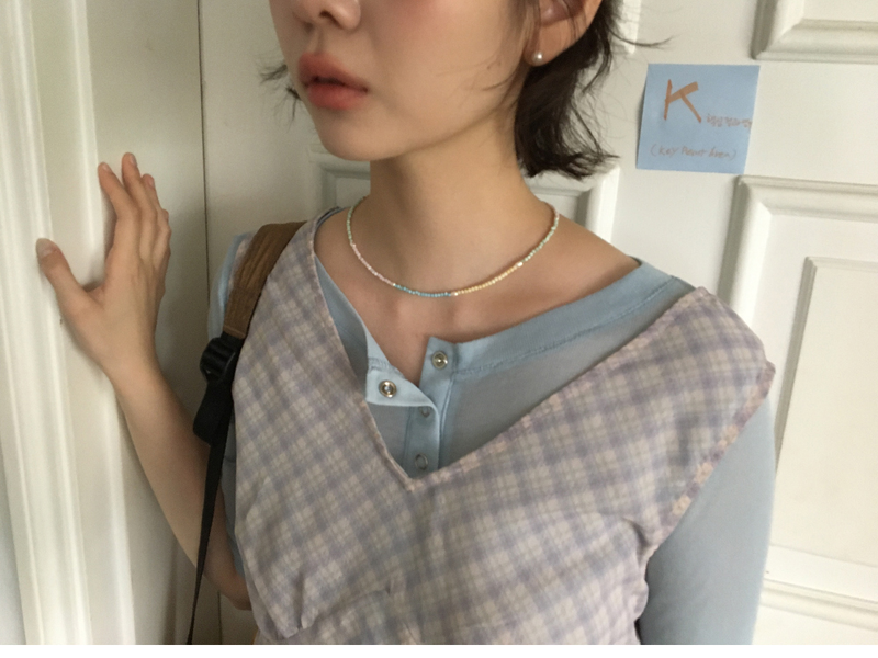 Luce Pearl Bead Necklace (2color)