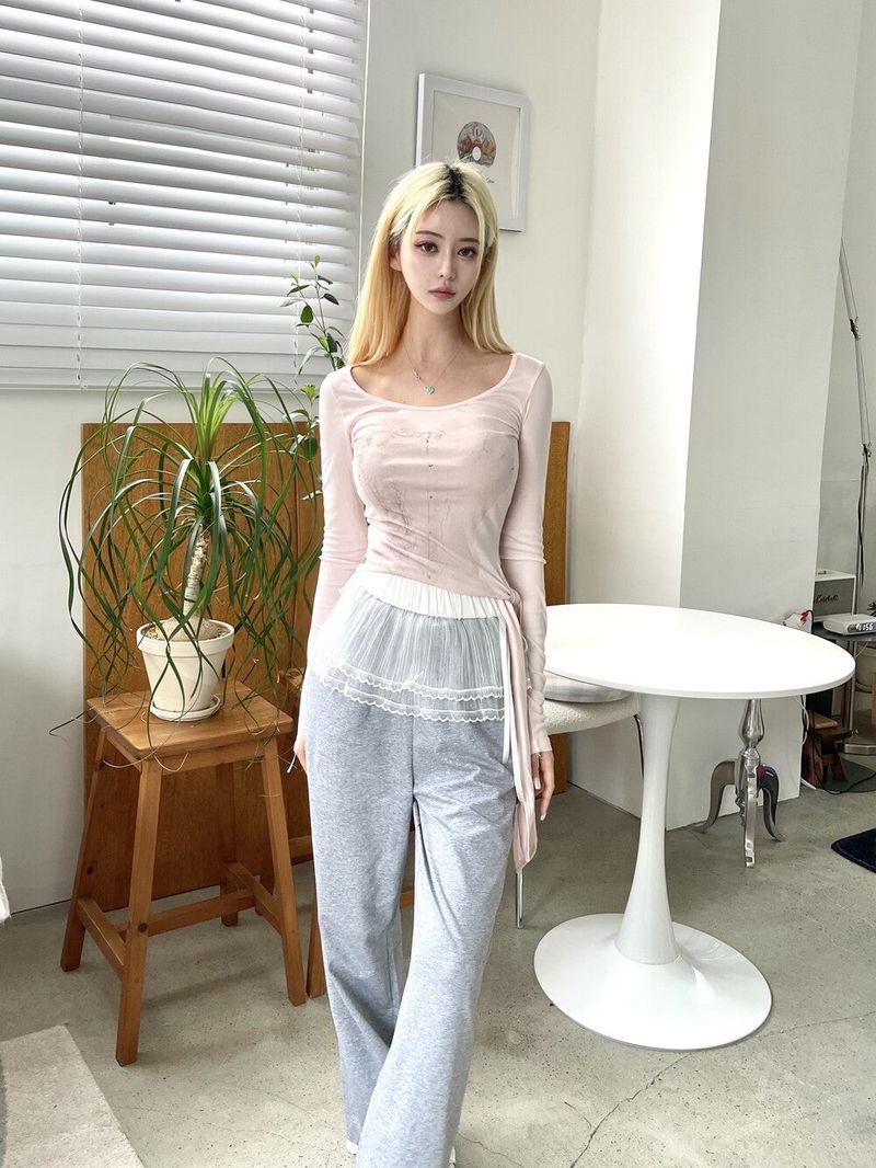1468. Ballet printing ribbon T (2color)