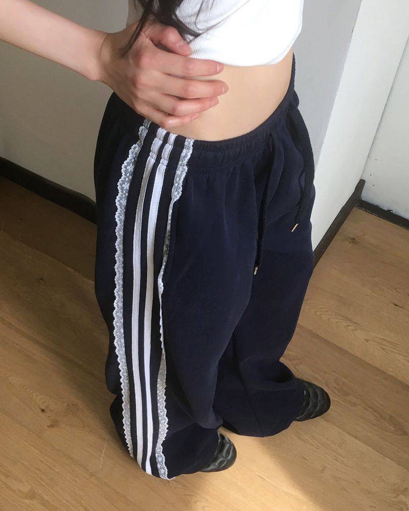 Jaya Lace Track Wide two-way Pants