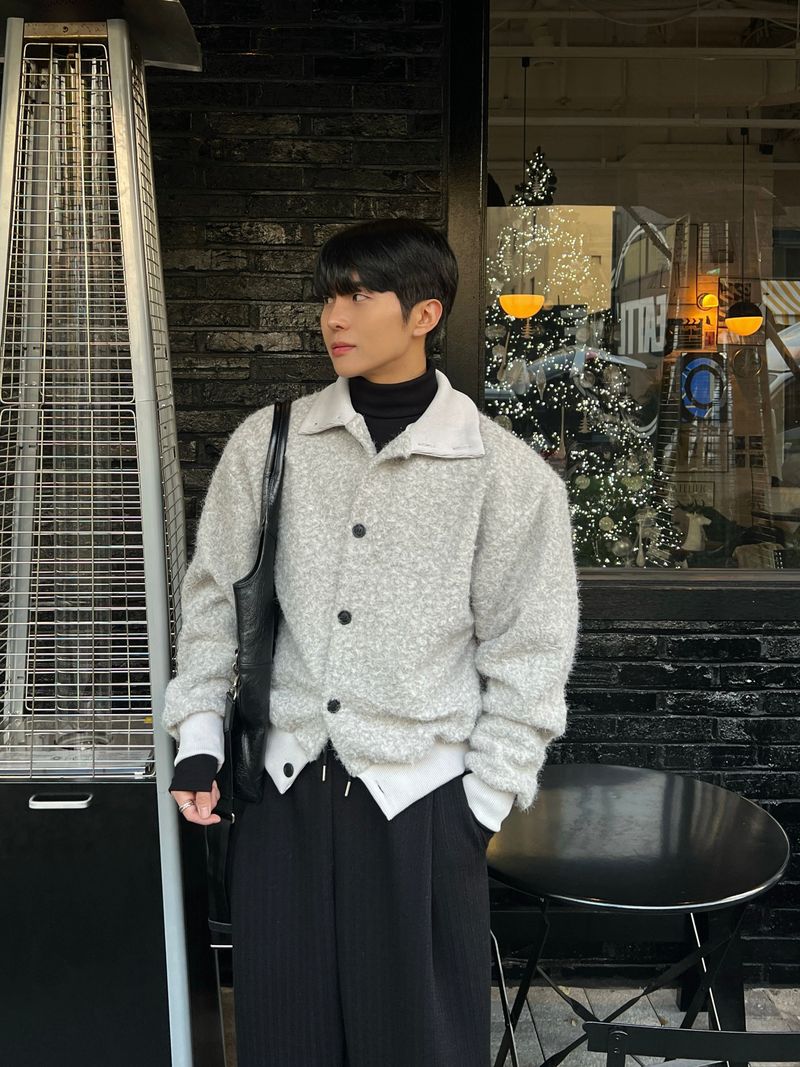 INF High-neck cardigan
