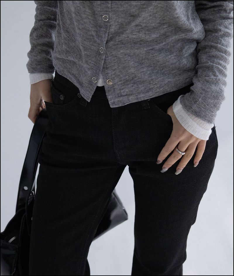 Pedit nonfade raw denim pants