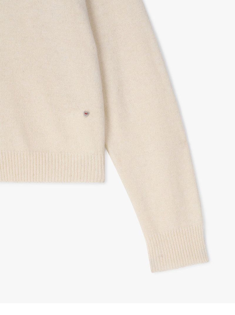 WOOL V-NECK KNIT (IVORY)