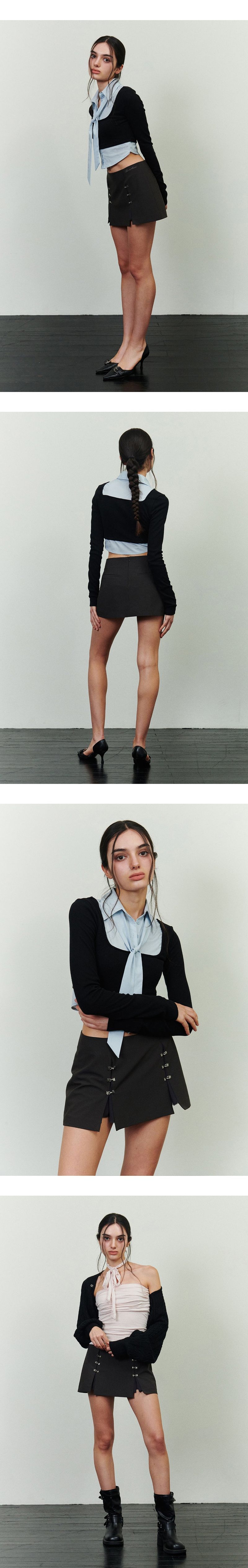 DAFFODIL HOOK SKIRT charcoal