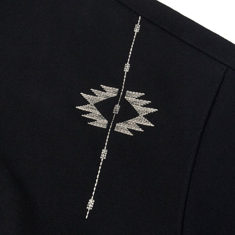 Chimayo stitch hoodie / Black
