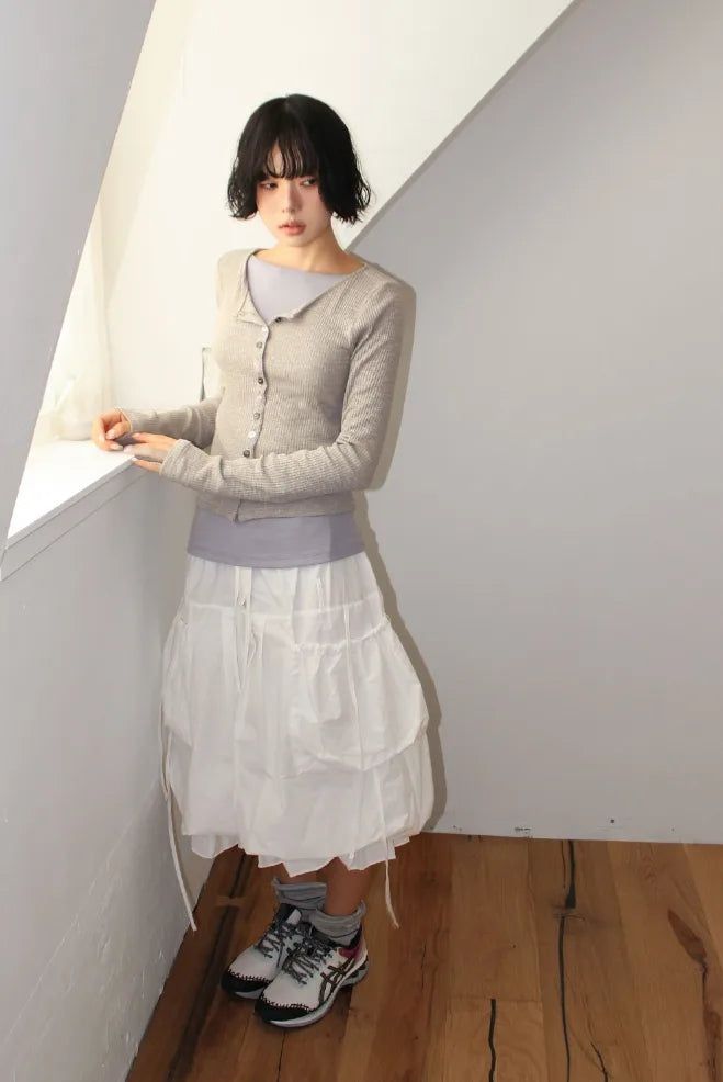 CARGO BALLOON MIDI SKIRT