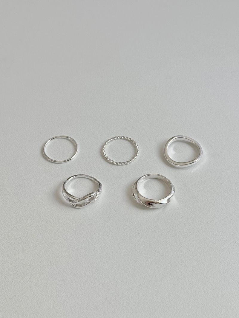 Blingmoon（ブリングムーン）の「[5 set] Bold Twist Ring Set / Daily Ring Simple Mood（Accessories）」
