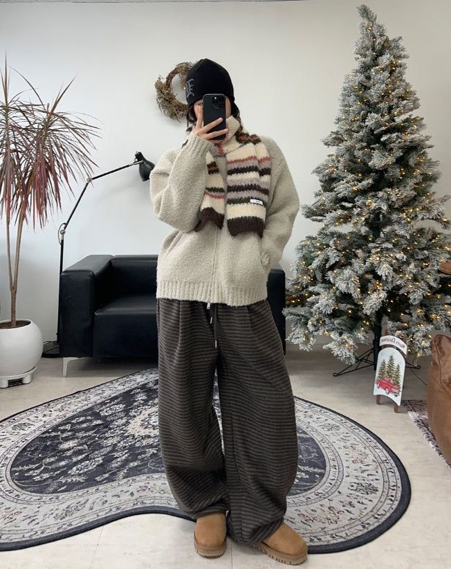 Helid Boucle Knit Zip-Up
