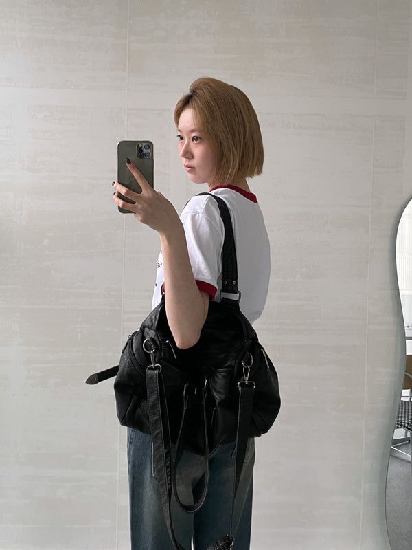 (UNISEX) Multi Pocket Vintage Cross Bag