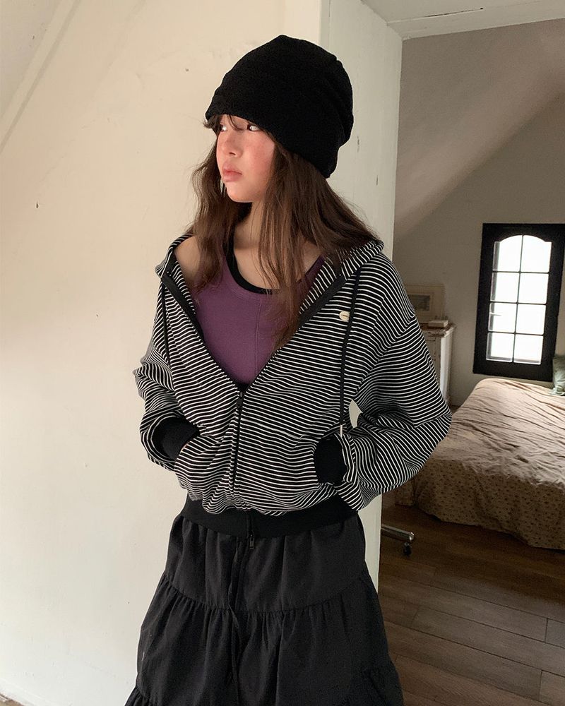 [ORIGINAL] Clover Stripe Hood Zip-Up