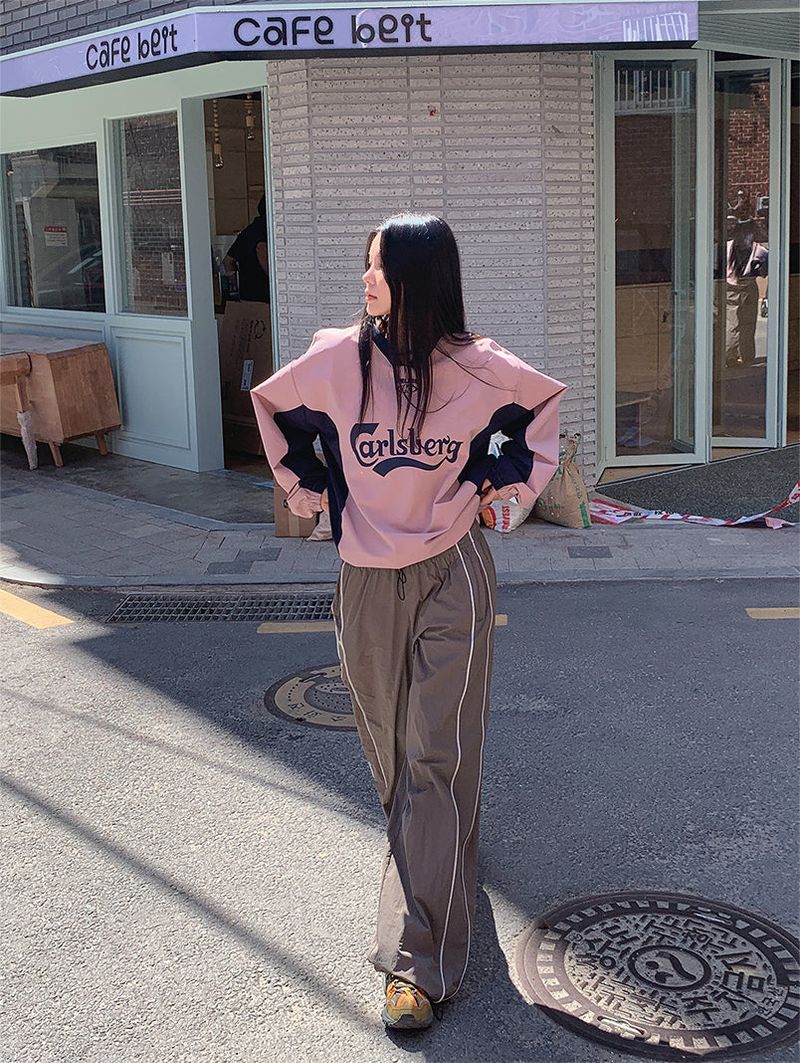 CARLI SPORTY NYLON SWEAT SHIRT (3COLOR)