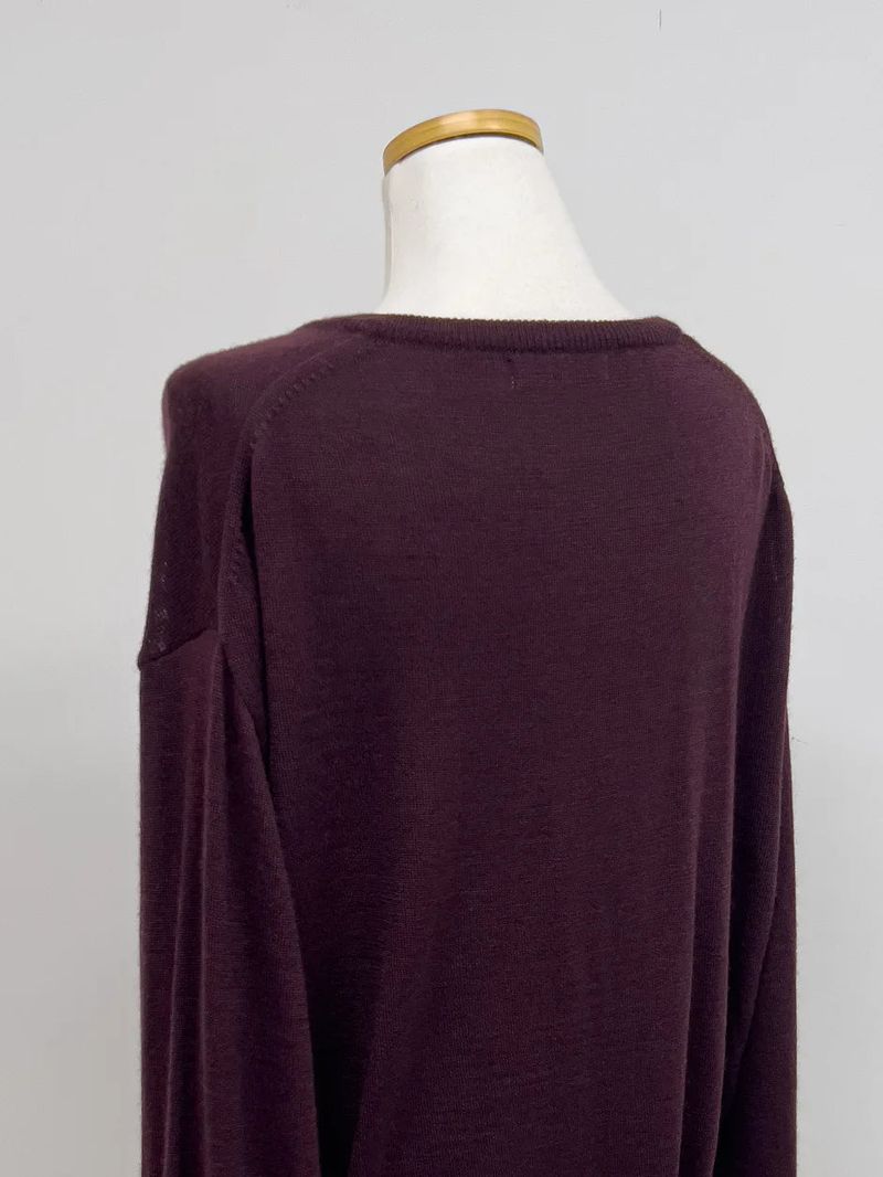 [wool50%] Danny Deep V-Neck Over Fit Knit