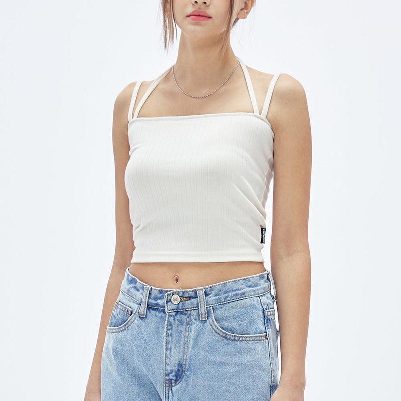 ホールターリボントップ/Halter Ribbon Top [IVORY]