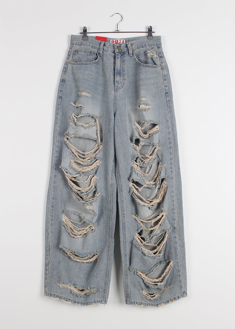 DAMAGE VINTAGE DENIM PANTS