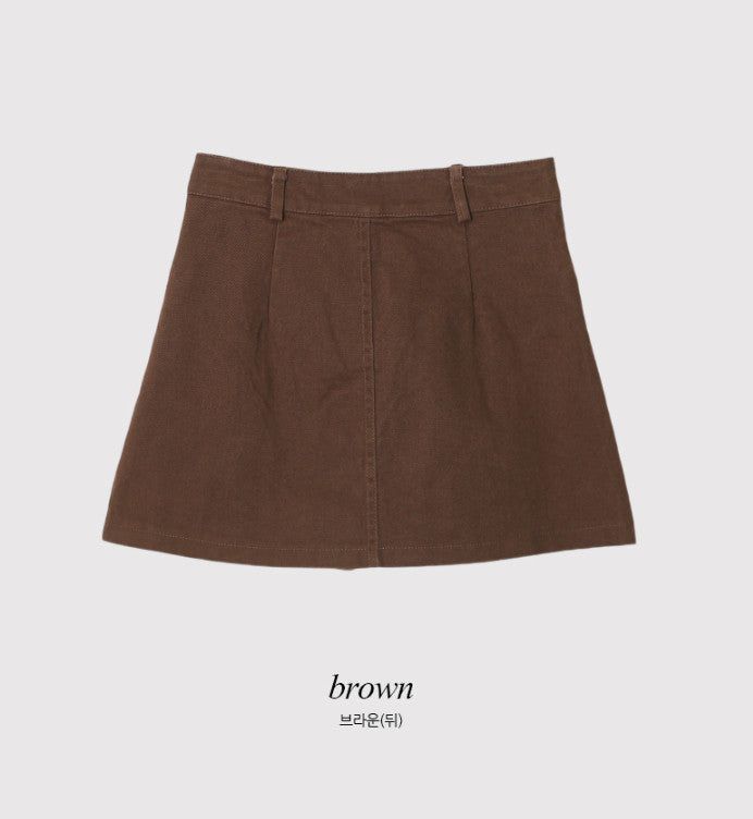 #BD Pleated Mini Skirt + Belt Set (2color)