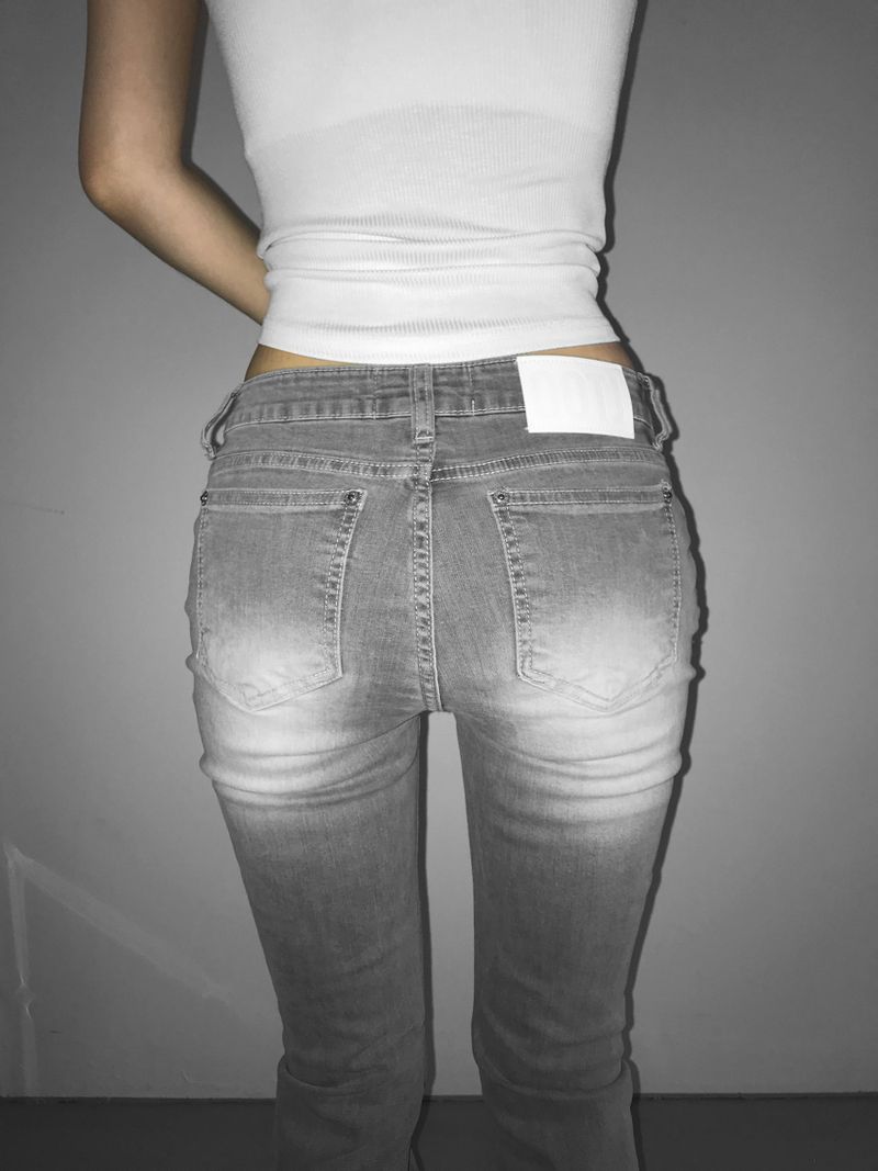 0459 cool grey washing jeans