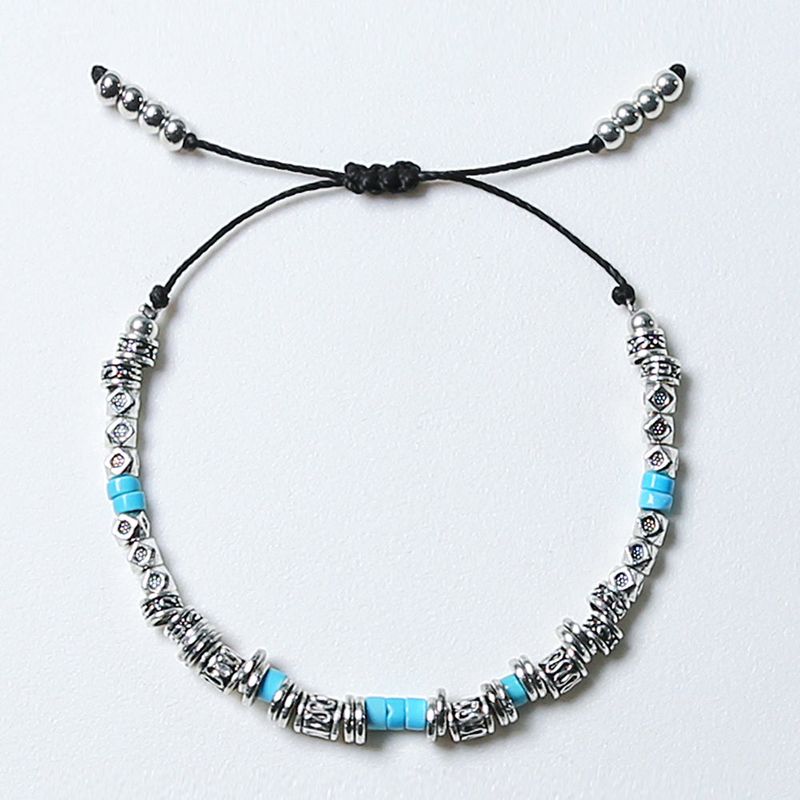 silver & turquoise beads bracelet
