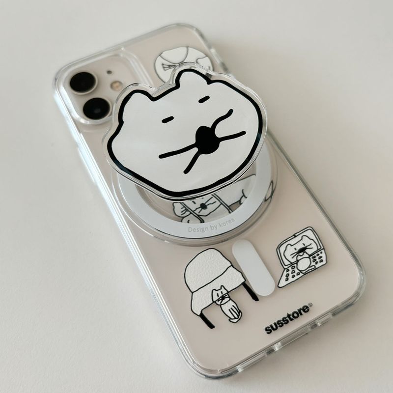[MagSafe phone case] Distorted cat phone case
