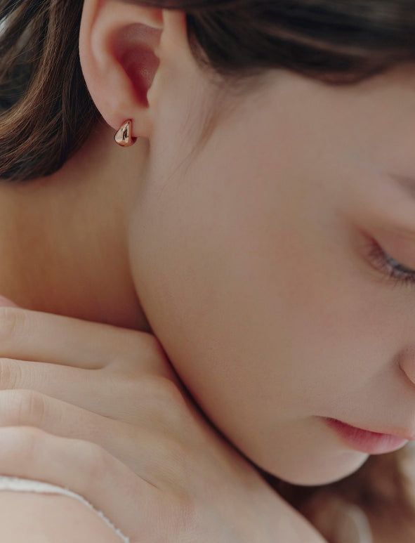 26SS★ H Edition Silver Rainy One-Touch Earrings