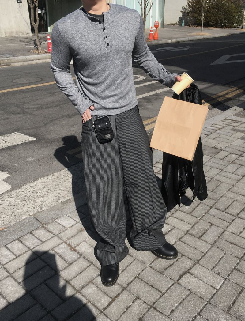 No.1626 H golgi henly button T (3color)