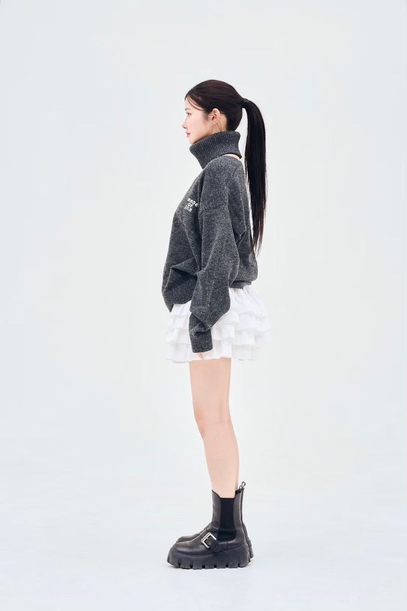 Neck warmer V knit