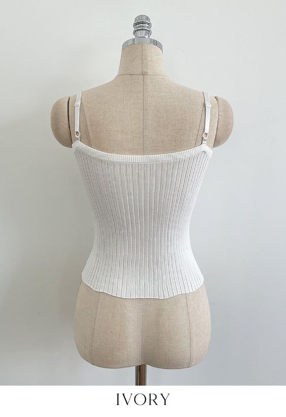 Sisle knit sleeveless wrinkle shirt set
