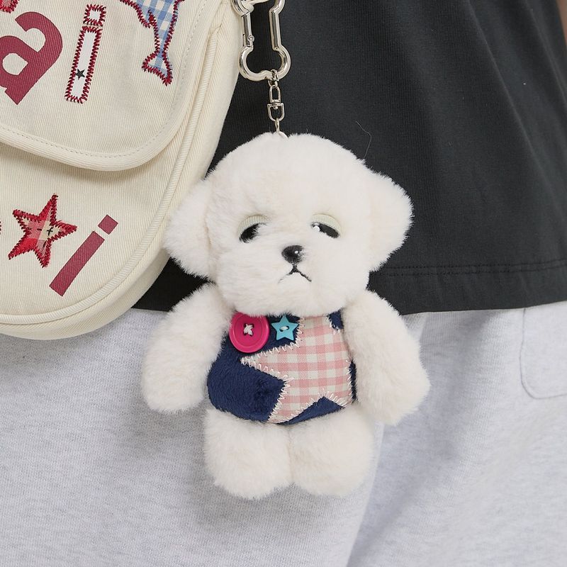 Sleepy Maltese Doll Keyring