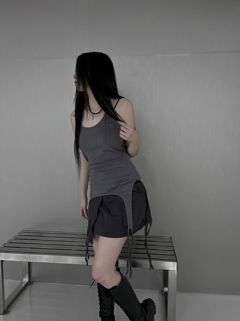 strap skirt sleeveless (3color)