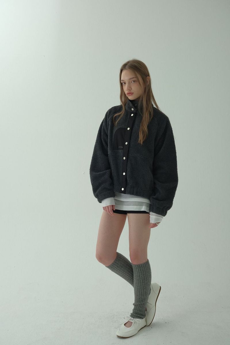 POLAR FLEECE JUMPER_CHARCOAL