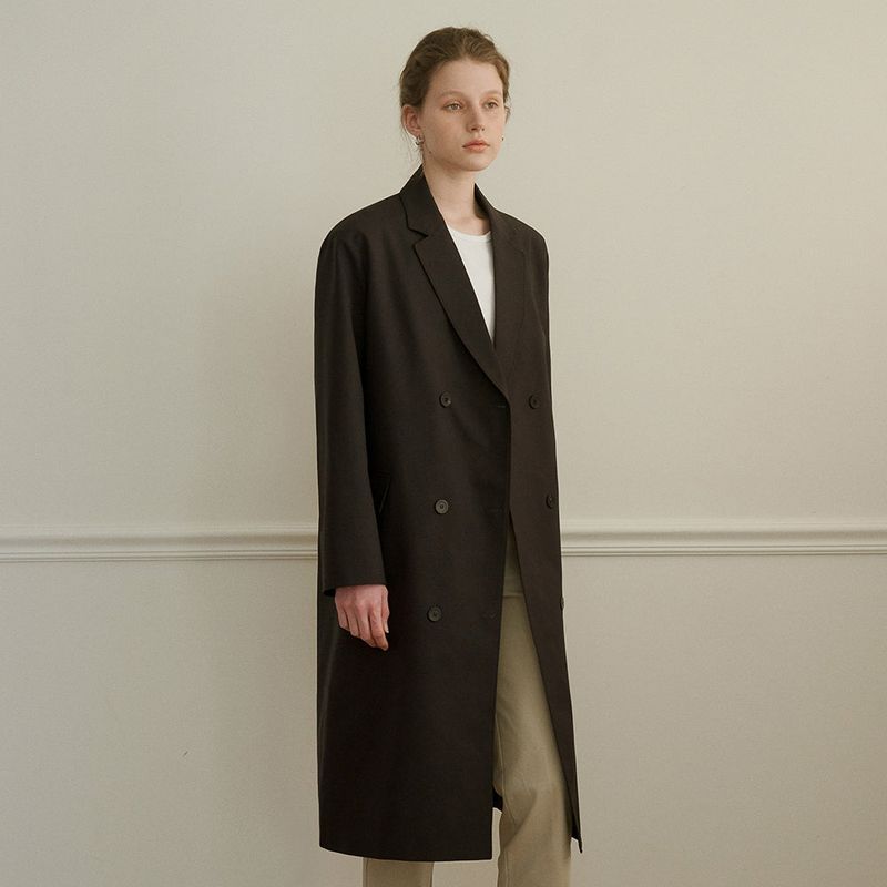 Mannish double long coat