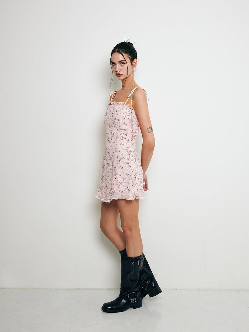 Frill mini dress (pink)