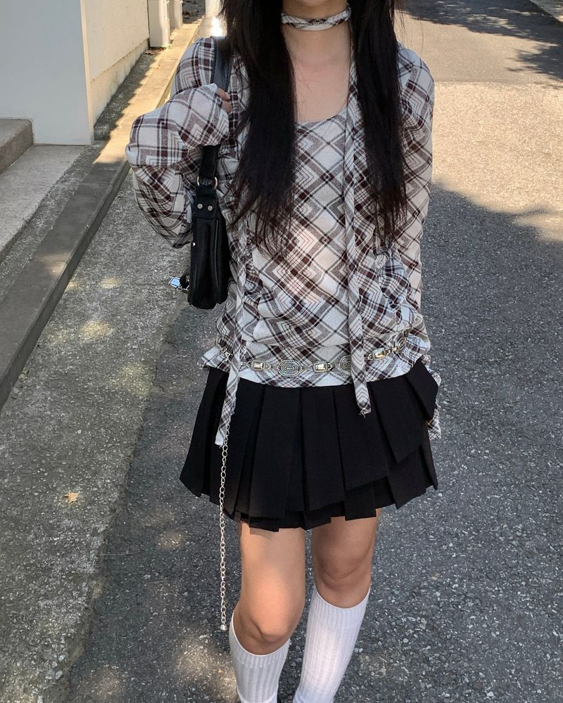 プリーツアンバランススカート