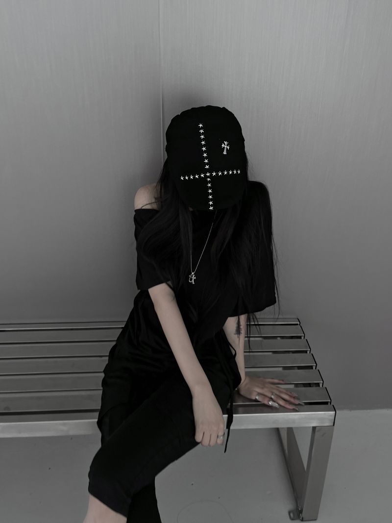cross studded hunting cap (2color)