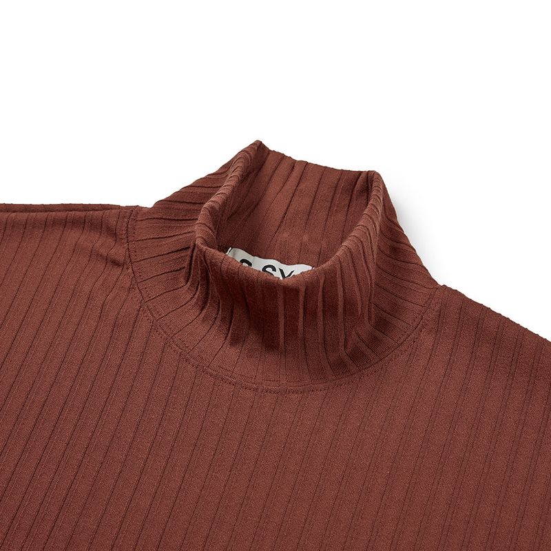 harris silky turtle neck long sleeve burgandy