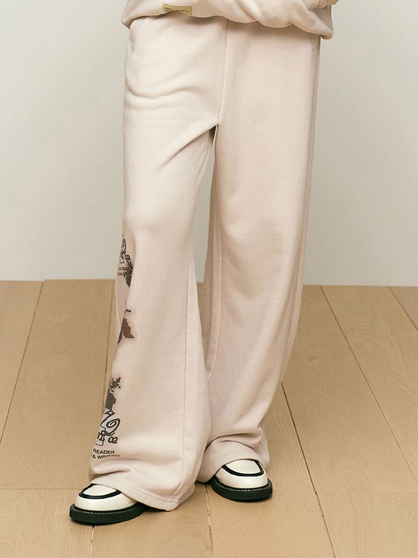 KIRSH（キルシー）の「LUNA WASHING VINTAGE GRAPHIC JERSEY PANTS [IVORY]（Pants）」