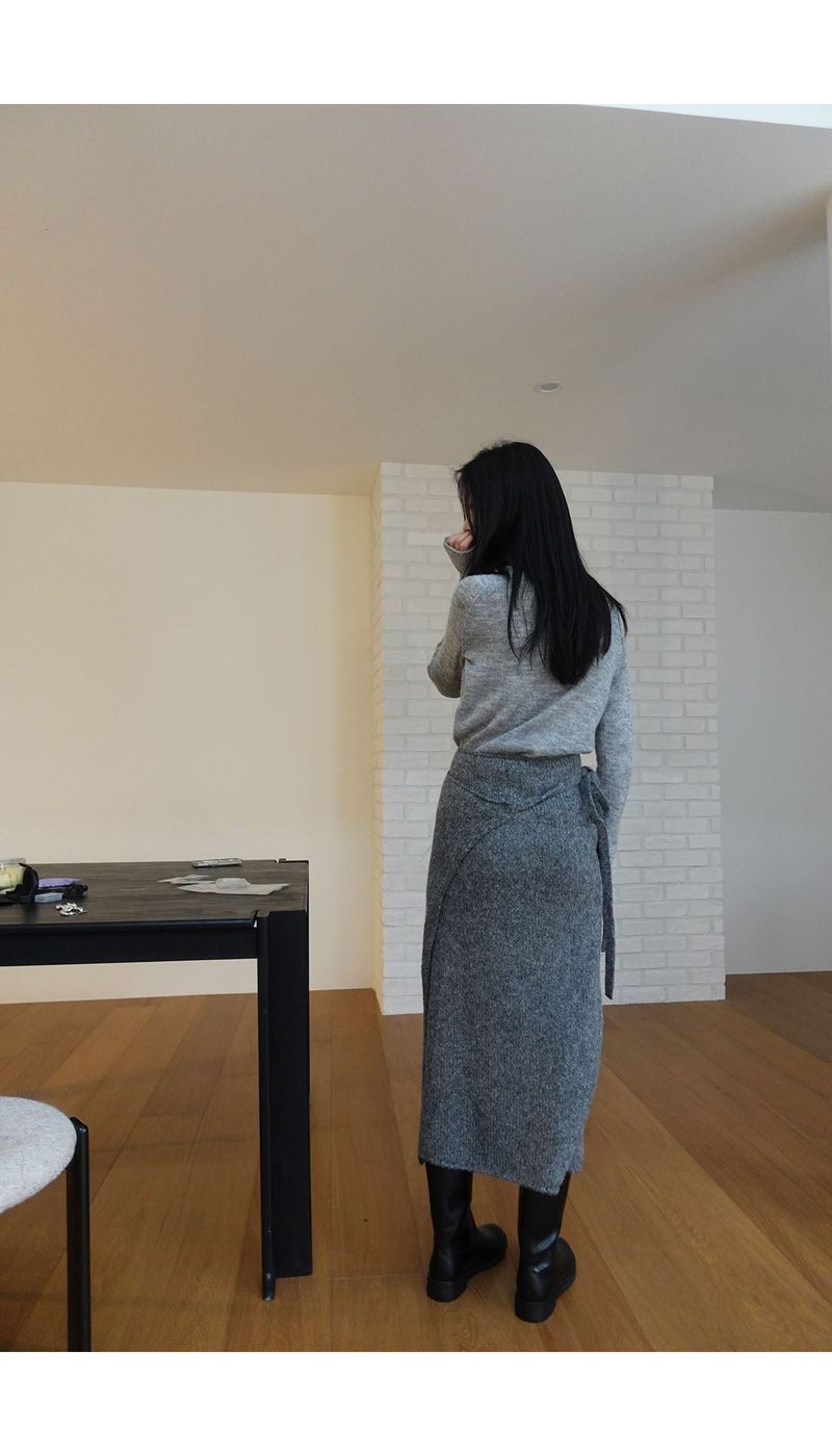 vase knit wrap skirt (2C)
