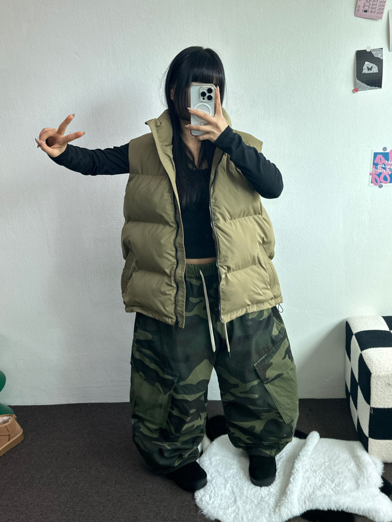 BIG WIDE OVER PADDING VEST🧡💛🖤 - 3 COLORS
