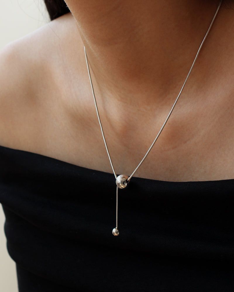 [Silver 925] Weight Ball Necklace