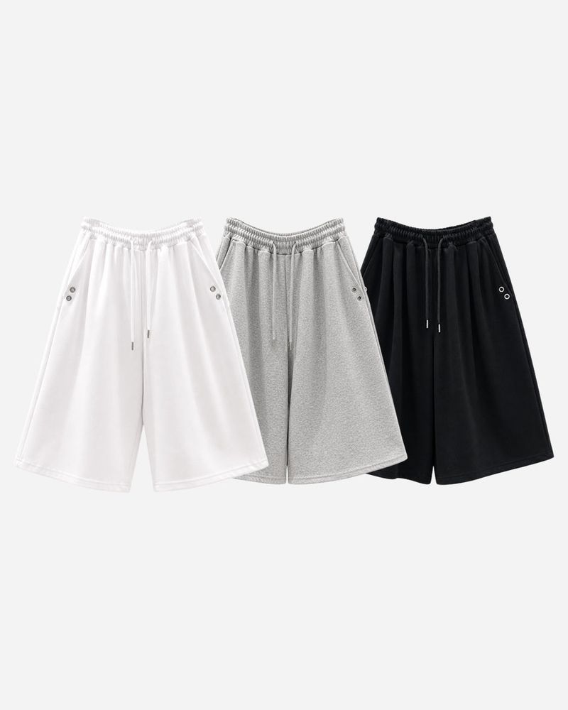 Punch Eyelet Bermuda Sweatpants